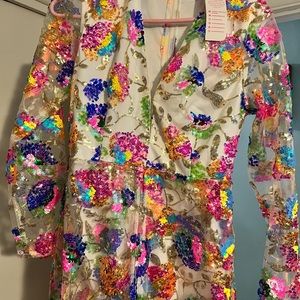 New with tags sequin jumpsuit!